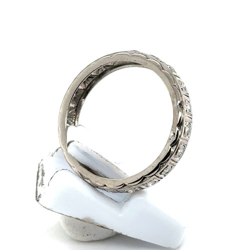 18K 750 White Gold Memory 0,60 Ct Diamond Ring Unikat RG 59 Diamant Vollmemory - Bild 14 von 24