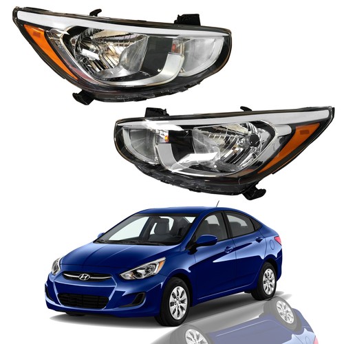 For 2015 2016 2017 Hyundai Accent Headlight Assembly Driver Passenger