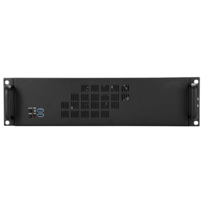 2U MATX rackmount Chassis Depth 11.8 ATX PSU Black