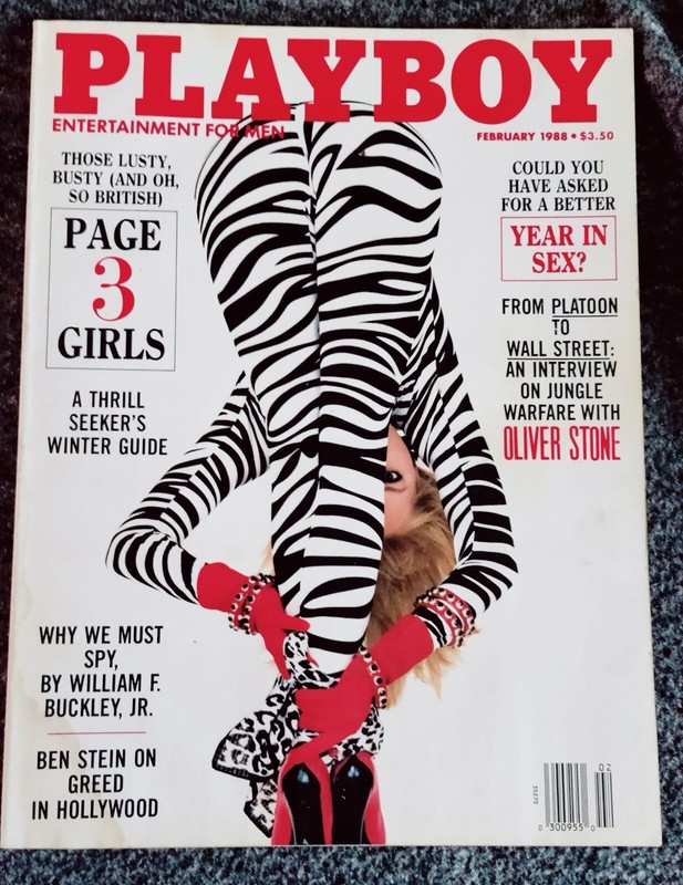 💥Playboy Magazine February 1988 Page 3 Girls Sandy Greenberg Cover