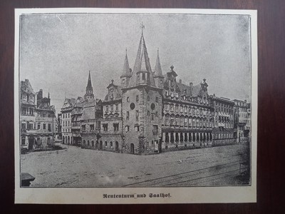 Frankfurt am Main, Rententurm, Saalhof, clipping, Abbildung, 1908
