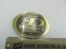 Vintage Rare Metal Arts 85th Anniversary 1983 Doerr's IH Larned KS Belt Buckle
