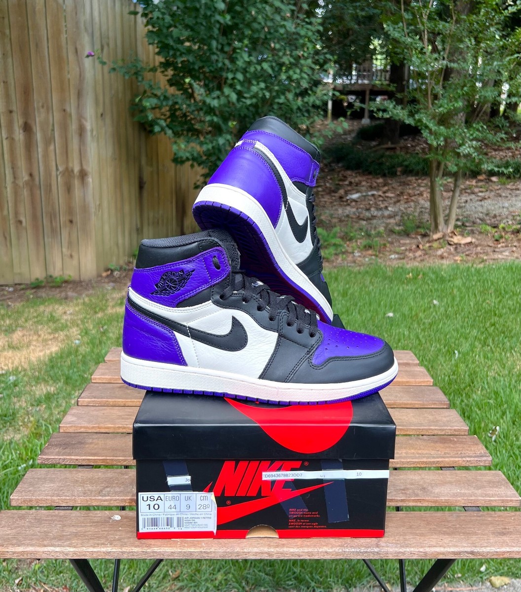 Jordan 1 Court Purple 1.0 OG High 2018 555088-501 Size 10 