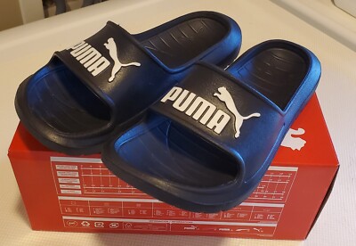 Puma Divecat V2 Black  Slide Ons Size 4