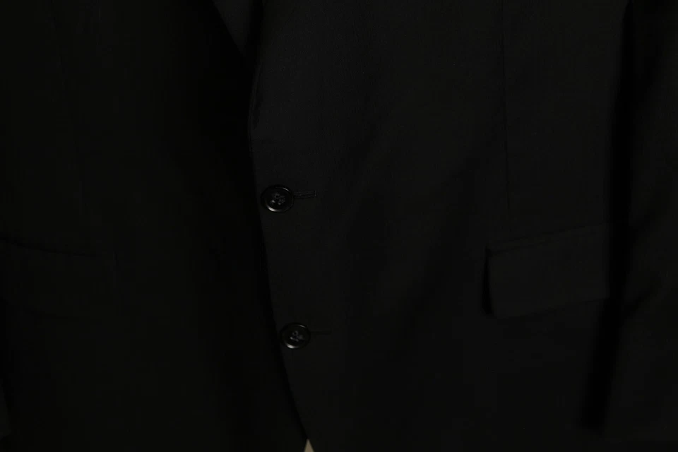 Peter Millar Hombre Negro Jet 100% Lana Blazer Traje Chaqueta 48R Usado en Excelente Condición Foto 3 de 4