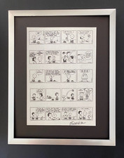 Charles Schulz Snoopy Peanuts 1968 stampa d'epoca firmata incorniciata