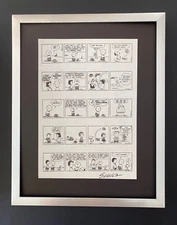 CHARLES SCHULZ, Signed Vintage 1968 Peanuts SNOOPY Cartoon with New  Frame