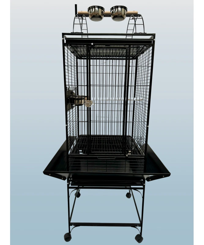 Parrot-Supplies Colorado Play Top Premium Parrot Cage - Black