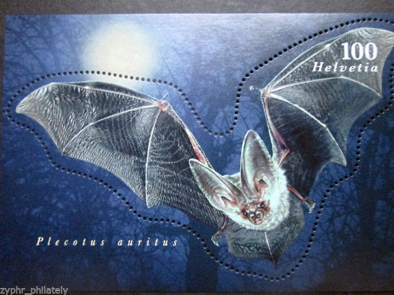 Suiza - "MURCIÉLAGO MARRÓN OREJAS LARGAS" ¡Único MNH MS 2012! Foto 3 de 4