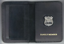 Police Officer Family Member Cut-Out Letters 1-Inch Mini Pin Wallet