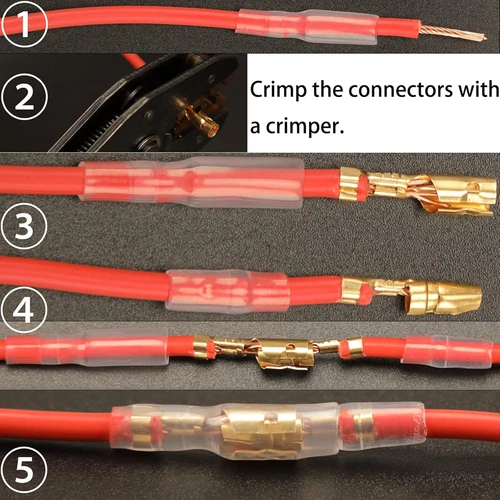 400Pcs Rundstecker + Rundsteckhülsen Set 3,9mm Steckverbinder für Auto Motorrad - Bild 13 von 13