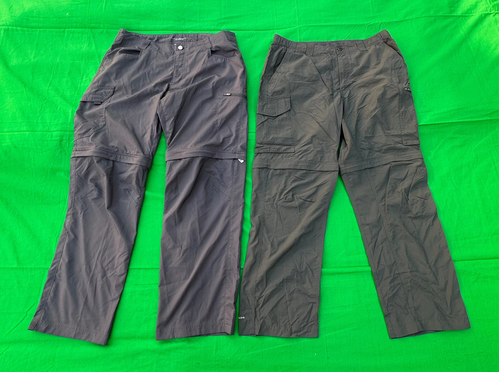 Lot of 2 Columbia Men's Hiking Convertible Short / Pants Size 36x30.