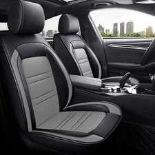 Custom For Ford F150 2009-2014 PU Leather Seat Covers Front+Rear Set Protector