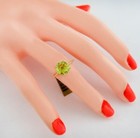 GENUINE 2.62 Cts PERIDOT SOLITAIRE RING 10k ROSE GOLD-Free Certificate Appraisal — photo 3