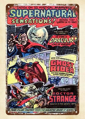 wall art  1978 comic House Ads Supernatural Sensations metal tin sign