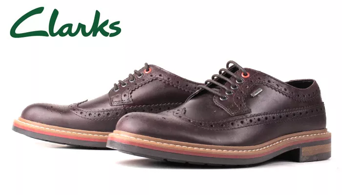Clarks Mens DARBY LIMIT GTX Black LEA Waterproof UK 10.5 US 11.5