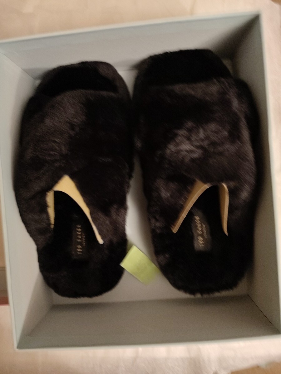 Fur Slippers Ted Baker Black Slippers Ted Baker Slippers Sandals