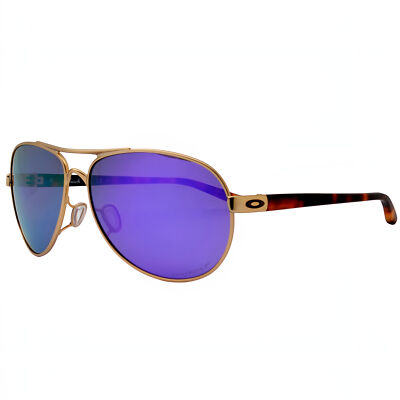 Oakley OO 4079-39 Polarized Feedback Satin Gold Prizm Violet