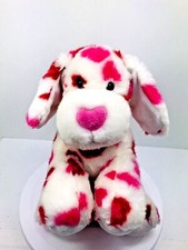 Build A Bear Hearts Fur You Valentine Pink Red White Puppy Dog 11" Plush