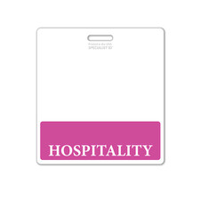 5 Pack - Hospitality Badge Buddy Oversized Horizontal XL ID Badge Backer