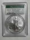 2020 (P) $1 American Silver Eagle PCGS MS69 Emergency Issue Green Label
