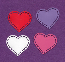 HEART  35 Valentine love die cuts scrapbook cards