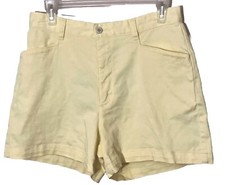LEE Women's Petite Khakis Shorts YELLOW Size 8P