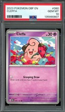 Pokemon TCG Obsidian Flames #080 Cleffa Non-Holo PSA 10 GEM MT Low Pop