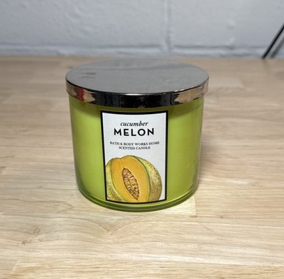 NEW Bath & Body Works Cucumber Melon 3 Wick Scented Candle 14.5 oz Summer