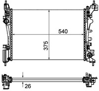 MotorküHler WasserküHler Premium Line Mahle CR 1121 000P FüR CitroËN Fiat Nemo
