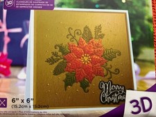 Gemini by Crafter's Companion 3D Embossing Folder Elegant Poinsettia 6" x 6"