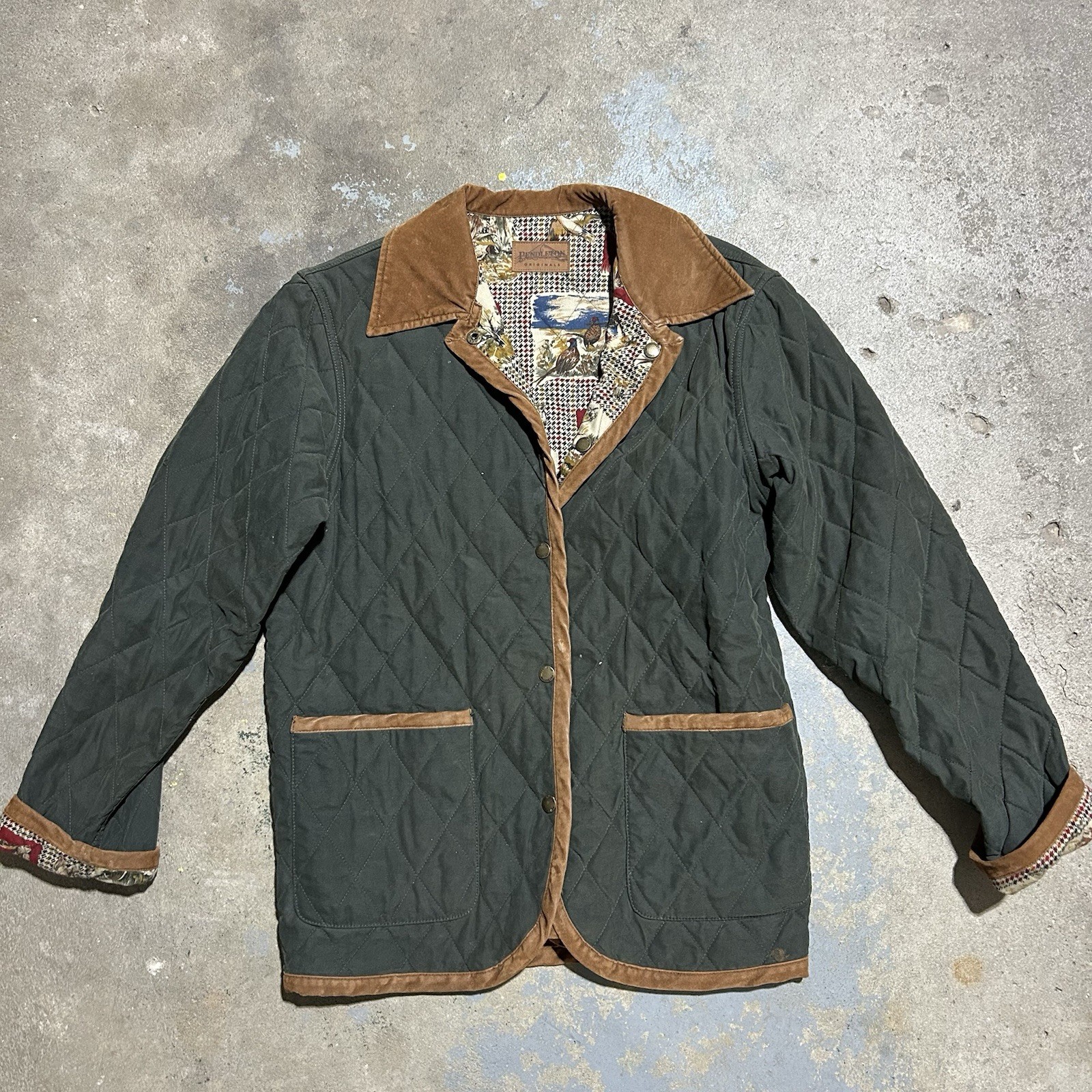 Pendleton Reversible Quilted Jacket Corduroy Coll… - image 1