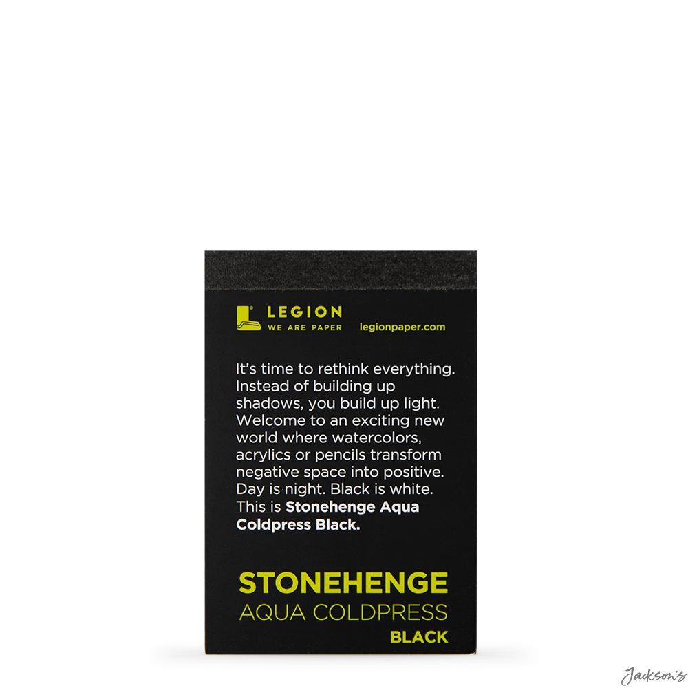 Stonehenge Aqua Black Watercolour Paper Pad 100% Cotton 6.3x9.5cm 300gsm Art ...