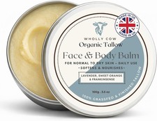 Grass Fed Tallow Moisturiser Cream 100g Natural Skin Balm Sweet Orange Lavender