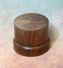 Walnut Wood Display Plinth / Base. 50mm top diameter