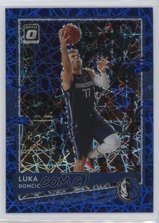 2020-21 Panini Donruss Optic Blue Velocity Prizm Luka Doncic Luka Dončić #86 3gq