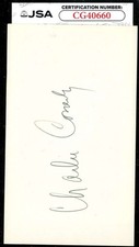 Charlie Conerly JSA Coa Vintage Signed 3x5 Index Card Autograph