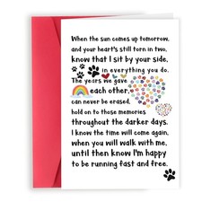 Dog Loss Card for Dog Owner, Pet Sympathy Card, Pet Memorial Gifts, Doggy Rem...