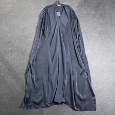 ST. JOHN Satin Kaftan Maxi Dress Women's Size M/L Dark Navy