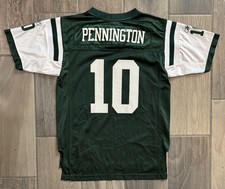 Chad Pennington #10 New York Jets Football Jersey Reebok Green Size Youth Large