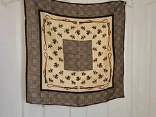 Paoli Scarf Equestrian Style Japan Horses  Saddles Rope VINTAGE  Brown Red