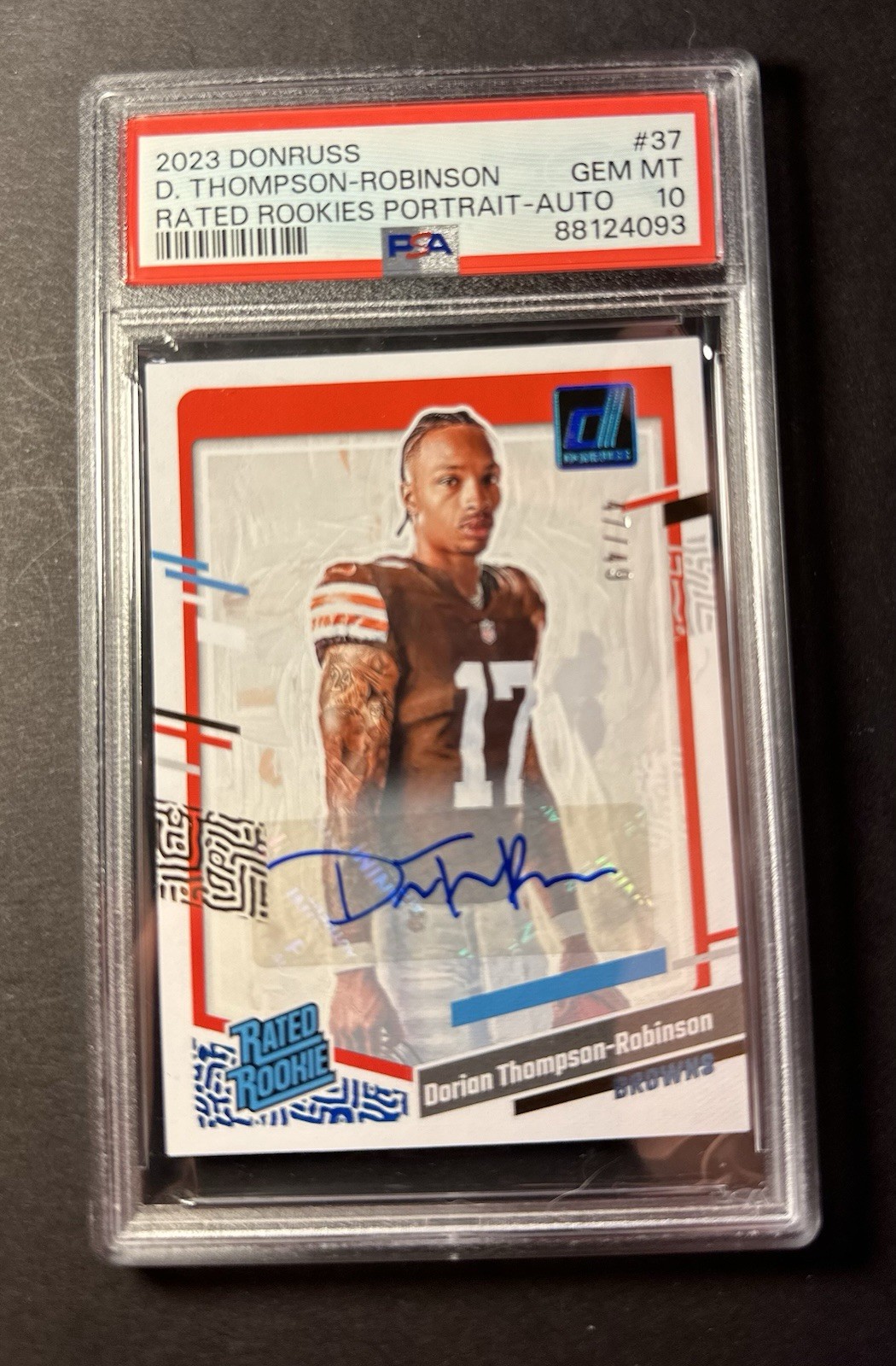 Dorian Thompson-Robinson Panini Donruss the Rookies #37 Autograph