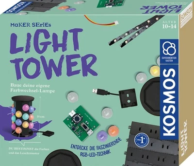 KOSMOS Experimentierkasten Light Tower RGB-LEDs für kreative Technik-Fans