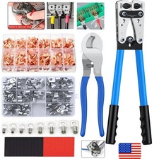 Cable Lug Crimping Tool 6-50mm Wire Plug Crimper Battery Terminal Connector Kit