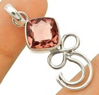 Natural 4CT Amethyst 925 Solid Sterling Silver Pendant 1 1/2" Long @5-4 — photo 1