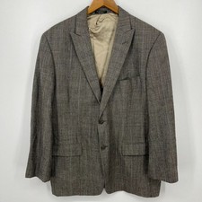 John Varvatos Star USA Blazer Jacket Men's Size 46 Gray Wool Linen Blend Tweed