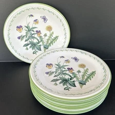 Studio Nova Mikasa Garden Bloom Y2372 Dinner Plates 10 7/8" Set of 8 Stoneware