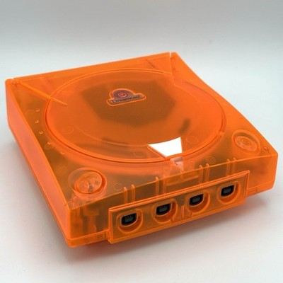 Ersatzgehäuse / Schale / Case Sega Dreamcast Konsole - Transparent Orange