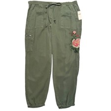 Anthropologie Jarvis Cargo Pants Olive Green Women  s Size Large
