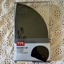 TYR LCS Silicone Swim Cap Black, Hypoallergenic 100 Silicone